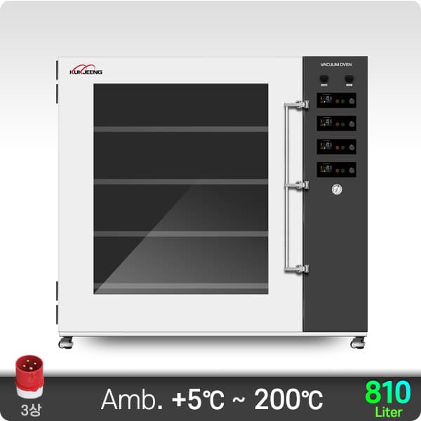 200℃ 중대형 산업용 진공건조기(직접가열) 810리터 KJ-VDO-810D
